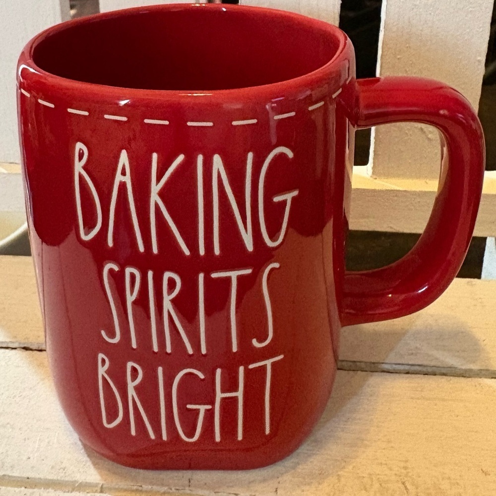 Rae Dunn Red Mug - Baking Spirits Bright